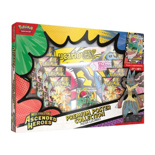 Premium Poster Collection Ascended Heroes Lucario - Inglés 🇬🇧 y Español 🇪🇸